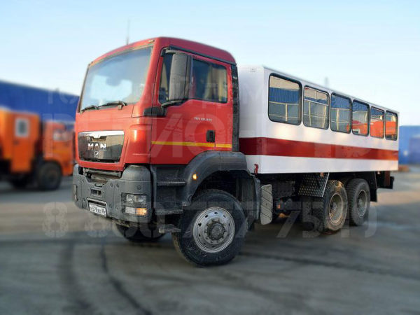 Купить Вахтовый автобус MAN TGS 40.430 и другую дорожную, коммунальную, строительную спецтехнику в Торговом Доме «Регион 45».