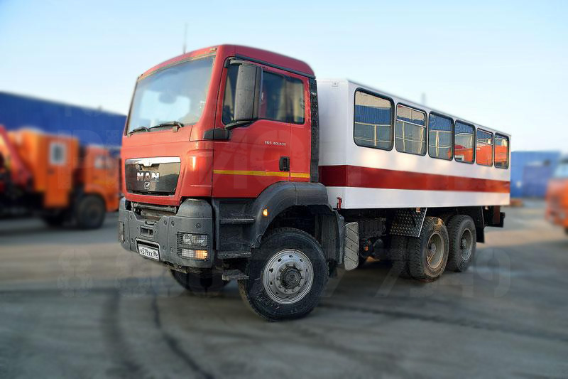 Купить Вахтовый автобус MAN TGS 40.430 и другую дорожную, коммунальную, строительную спецтехнику в Торговом Доме «Регион 45».