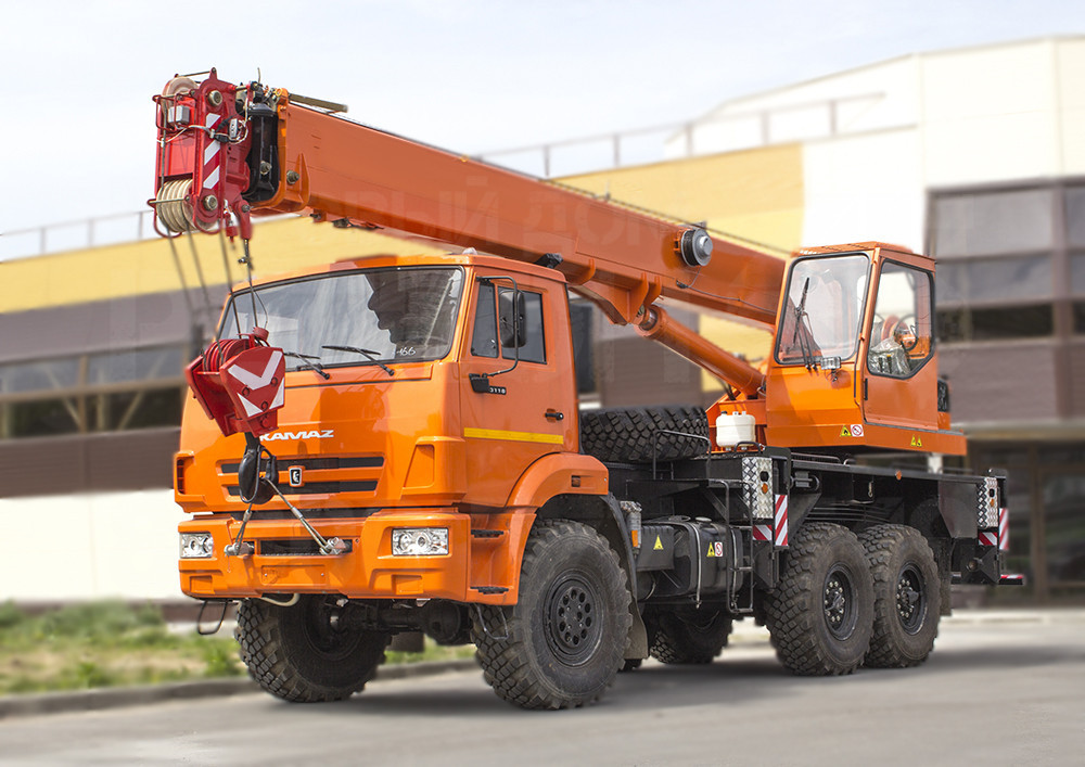 Купить Автокран КамАЗ-43118 КС-35719-7-02 6х6 и другую дорожную, коммунальную, строительную спецтехнику в Торговом Доме «Регион 45».